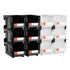 12 Pack Stackable Storage Bins Plastic Organizer Containers Black Clear