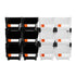 12 Pack Stackable Storage Bins Plastic Organizer Containers Black Clear