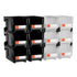 Plastic Stackable Storage Bins, 37.7 x 21.5 x 18 cm (12 Pack), Plastic Containers for Organizing & Storage Bins for Garage, Small Parts, Office Supplies, Other Accessories, Black & Transparent