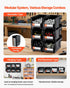 Plastic Stackable Storage Bins, 37.7 x 21.5 x 18 cm (12 Pack), Plastic Containers for Organizing & Storage Bins for Garage, Small Parts, Office Supplies, Other Accessories, Black & Transparent