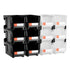 Plastic Stackable Storage Bins, 37.7 x 21.5 x 18 cm (12 Pack), Plastic Containers for Organizing & Storage Bins for Garage, Small Parts, Office Supplies, Other Accessories, Black & Transparent