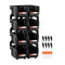 8 Pack Black Stackable Plastic Storage Bins 27.6x14x13cm Organiser Boxes