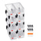 8 Pack Stackable Plastic Storage Bins 27.6x14x13cm Clear Organiser Boxes