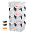 8 Pack Stackable Plastic Storage Bins 27.6x14x13cm Clear Organiser Boxes