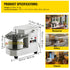 Commercial Dough Food Mixer, 8L Large Capacity Stainless Steel Mixer with Bowel, Hook, Shield, Reset Button, 450W Tilt-Head Kitchen Dough Mixers for Cake, Cream, Egg Fluid, Fillings