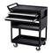 5-Tier Tool Cart with Wheels, 400 lbs Load Capacity, Rolling Work Cart with 2 Drawers & Pegboard, Mechanic Tool Storage Organizer with Locking System for Garage, Warehouse and Repair Shop, Black