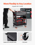 5-Tier Tool Cart with Wheels, 400 lbs Load Capacity, Rolling Work Cart with 2 Drawers & Pegboard, Mechanic Tool Storage Organizer with Locking System for Garage, Warehouse and Repair Shop, Black