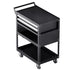 5-Tier Tool Cart with Wheels, 400 lbs Load Capacity, Rolling Work Cart with 2 Drawers & Pegboard, Mechanic Tool Storage Organizer with Locking System for Garage, Warehouse and Repair Shop, Black