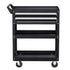 5-Tier Tool Cart with Wheels, 400 lbs Load Capacity, Rolling Work Cart with 2 Drawers & Pegboard, Mechanic Tool Storage Organizer with Locking System for Garage, Warehouse and Repair Shop, Black
