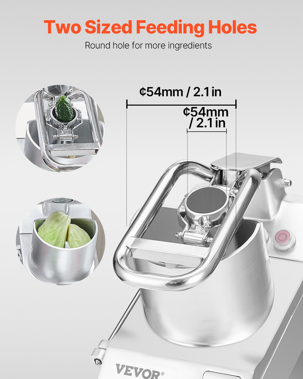 Food Processor & Vegetable Chopper w/ 6 Blades Food-Grade Stainless Steel