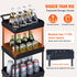 VEVOR 4-Tier Kitchen Rolling Cart Basket Utility Cart on Wheel with Handle Black
