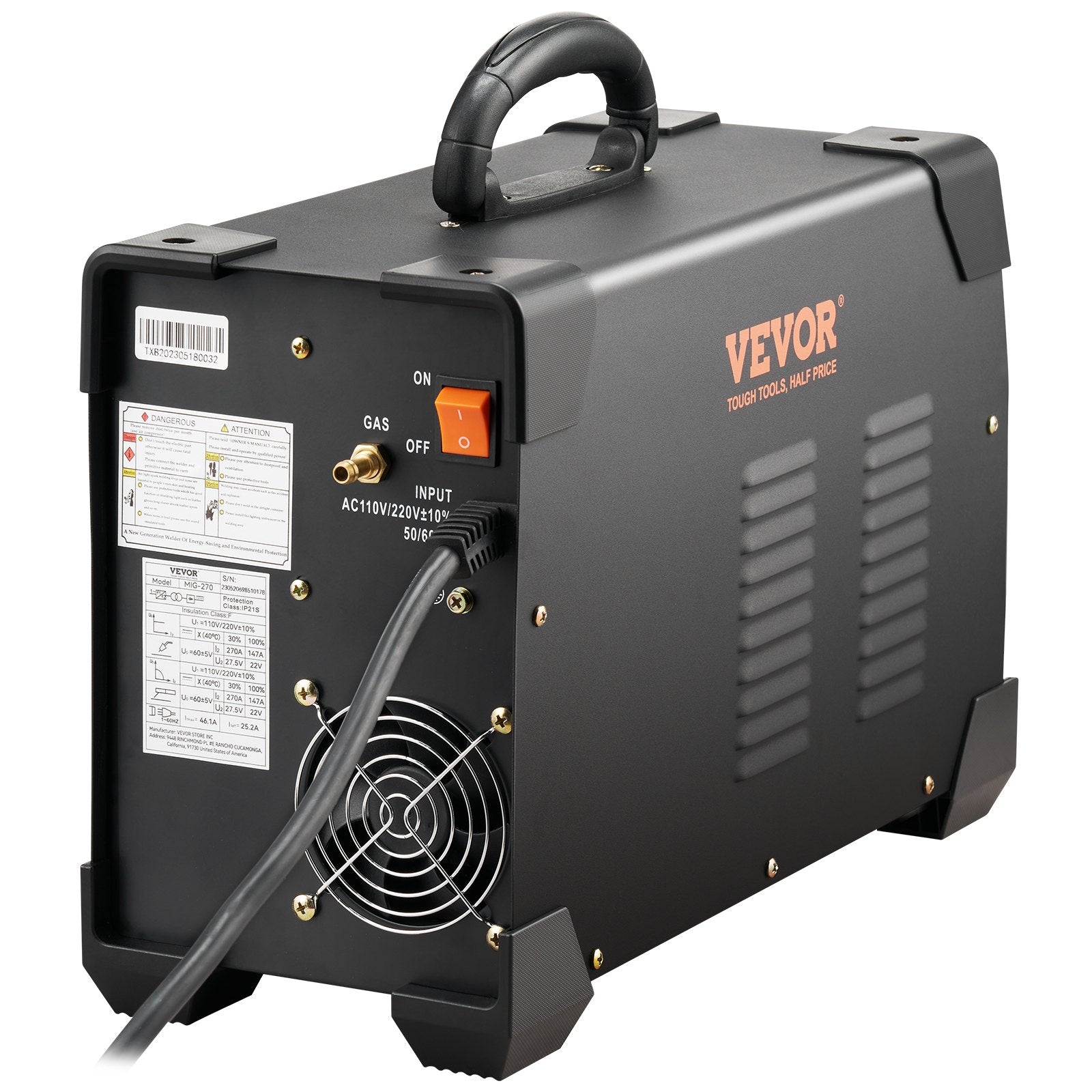 Vevor Mig Welder Welding Machine MIG-270 MIG MMA TIG IGBT DC Inverter Welder Digital Display