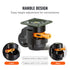 Leveling Casters Set of 4 Heavy Duty 360° Swivel Wheels 500kg Capacity