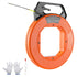 100ft Fiberglass Fish Tape Wire Puller Non-Conductive Cable Tool