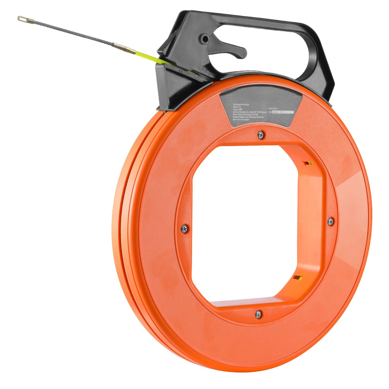 100ft Fiberglass Fish Tape Wire Puller Non-Conductive Cable Tool