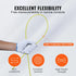Fish Tape, 100 ft, 3/16-inch, Fiberglass Wire Puller with Optimized Housing and Handle, Easy-to-Use Cable Puller Tool, Flexible Wire Fishing Tools for Wall and Electrical Conduit, Non-Conductive