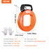 Fish Tape, 36.58 m, 3 mm, Steel Wire Puller with Optimized Housing and Handle, Easy-to-Use Cable Puller Tool, Flexible Wire Fishing Tools for Walls and Electrical Conduit, Non-Conductive