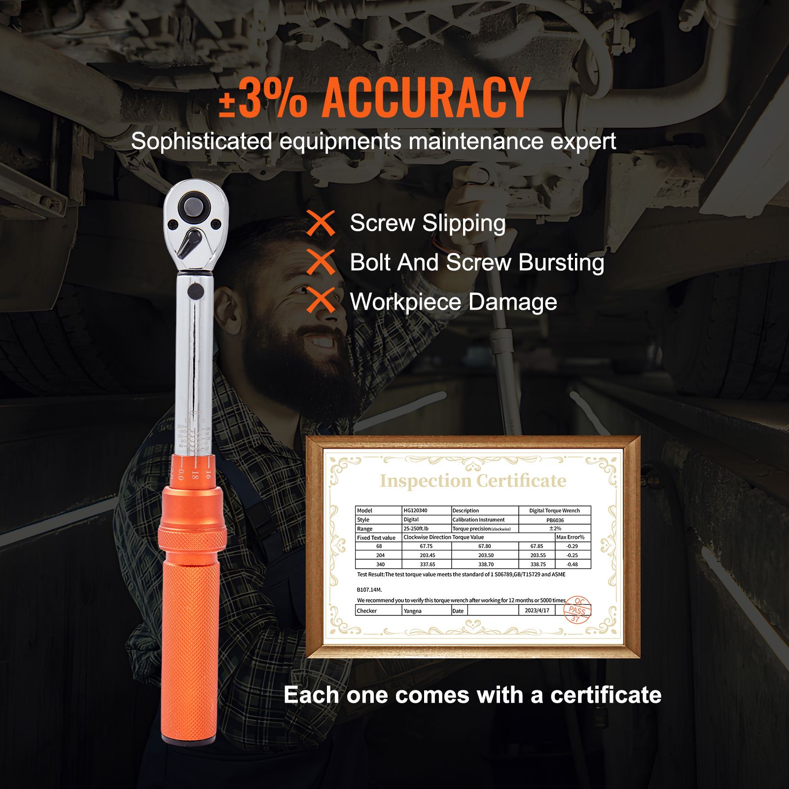 Torque Wrench Adjustable Torque Wrench 1/4