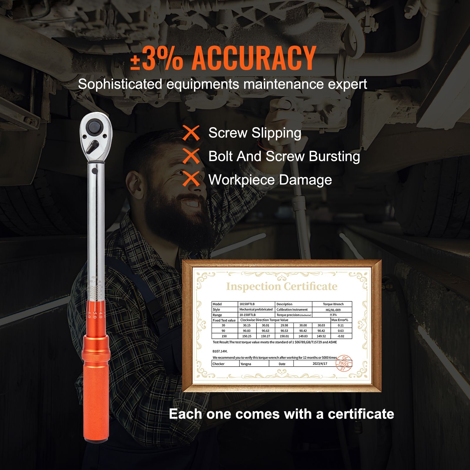 Torque Wrench Adjustable Torque Wrench 1/2