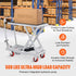 Hydraulic Lift Table Cart, 500lbs Capacity 28.5" Lifting Height, Manual Single Scissor Lift Table with 4 Wheels and Non-slip Pad, Hydraulic Scissor Cart for Material Handling, Gray