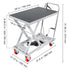 Hydraulic Lift Table Cart, 500lbs Capacity 28.5" Lifting Height, Manual Single Scissor Lift Table with 4 Wheels and Non-slip Pad, Hydraulic Scissor Cart for Material Handling, Gray
