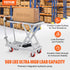 Hydraulic Lift Table Cart, 500lbs Capacity 28.5" Lifting Height, Manual Single Scissor Lift Table with 4 Wheels and Non-slip Pad, Hydraulic Scissor Cart for Material Handling, Gray