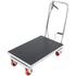 Hydraulic Lift Table Cart, 500lbs Capacity 28.5" Lifting Height, Manual Single Scissor Lift Table with 4 Wheels and Non-slip Pad, Hydraulic Scissor Cart for Material Handling, Gray