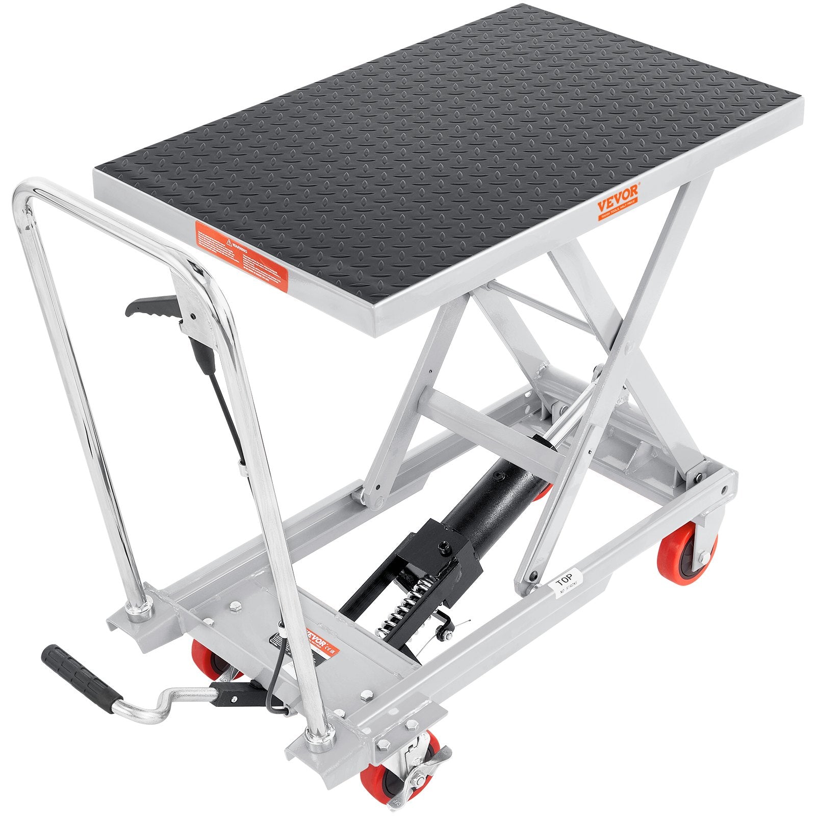 Hydraulic Lift Table Cart, 500lbs Capacity 28.5