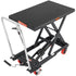 Hydraulic Lift Table Cart, 330lbs Capacity 28.5" Lifting Height, Manual Single Scissor Lift Table with 4 Wheels and Non-slip Pad, Hydraulic Scissor Cart for Material Handling, Black