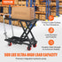 Hydraulic Lift Table Cart, 330lbs Capacity 28.5" Lifting Height, Manual Single Scissor Lift Table with 4 Wheels and Non-slip Pad, Hydraulic Scissor Cart for Material Handling, Black