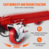Hydraulic Lift Table Cart, 330lbs Capacity 28.5" Lifting Height, Manual Single Scissor Lift Table with 4 Wheels and Non-slip Pad, Hydraulic Scissor Cart for Material Handling, Red