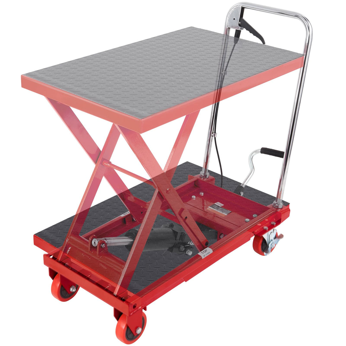 Hydraulic Lift Table Cart, 330lbs Capacity 28.5