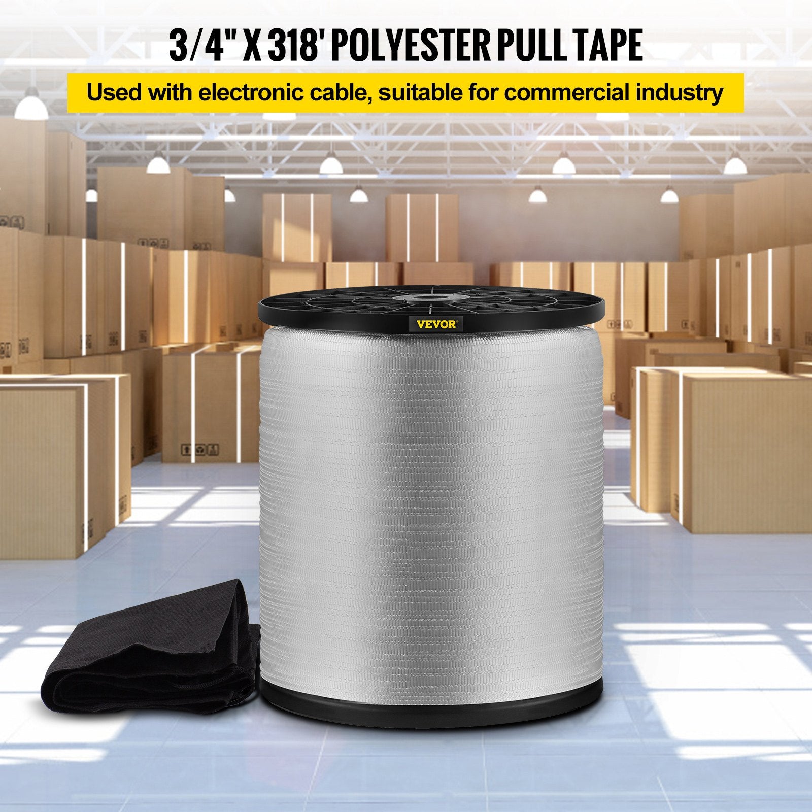 6000Lbs Polyester Pull Tape, 528\' x 1\