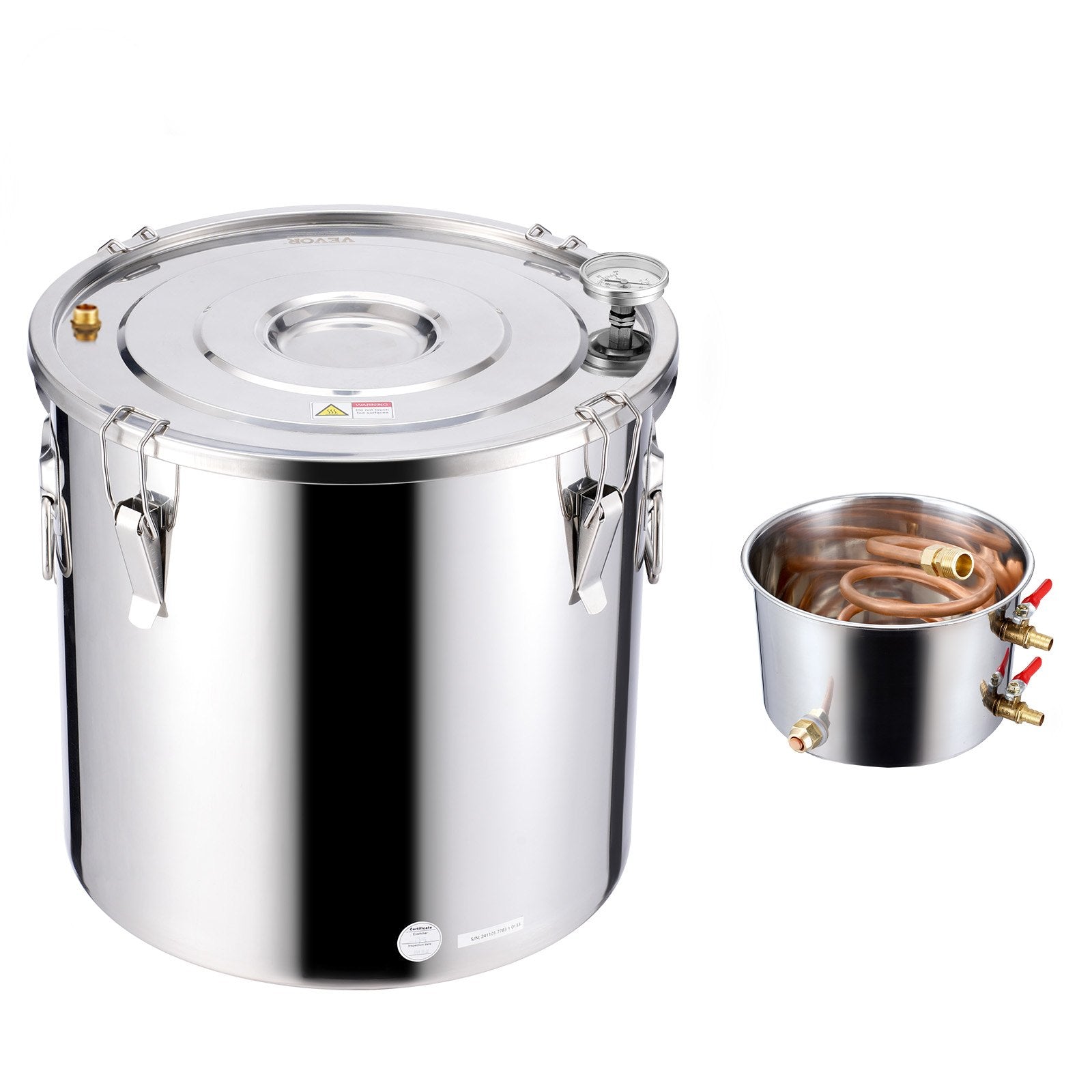 Moonshine Still 13 Gal Water Alcohol Distiller Brewing Kit Stainless Steel