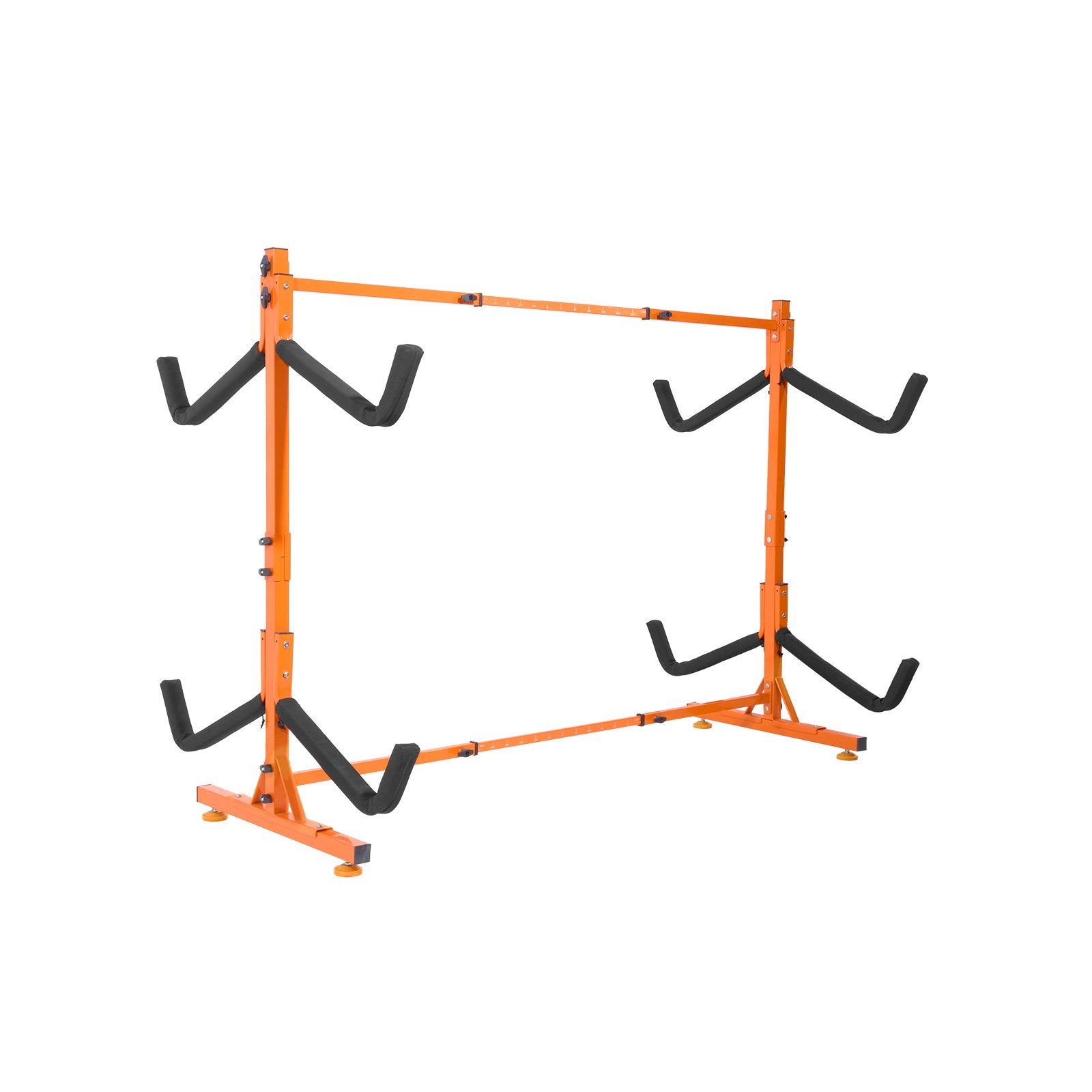 Freestanding Kayak Storage Rack, Kayak Stand for 4 Kayak Canoe Paddleboard, Heavy-duty Steel Kayak Hanger Holder with Padded Arms and Adjustable Width, 100 kg Max Load, for Indoor Outdoor Garage