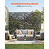 47" x 72" Metal Outdoor Privacy Screen 3 Panel Freestanding Divider