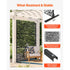 47" x 72" Metal Outdoor Privacy Screen 3 Panel Freestanding Divider