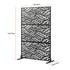 47" x 72" Metal Outdoor Privacy Screen 3 Panel Freestanding Divider