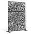 47" x 72" Metal Outdoor Privacy Screen 3 Panel Freestanding Divider