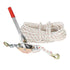 Rope Puller, 3/4 Ton Pulling Capacity, with 30.48 m of 15 mm dia. Rope, 2 Hook, Come Along Winch, Heavy Duty Ratchet Power Puller Tool for Moving Boats, Securing Items, Transporting Logs