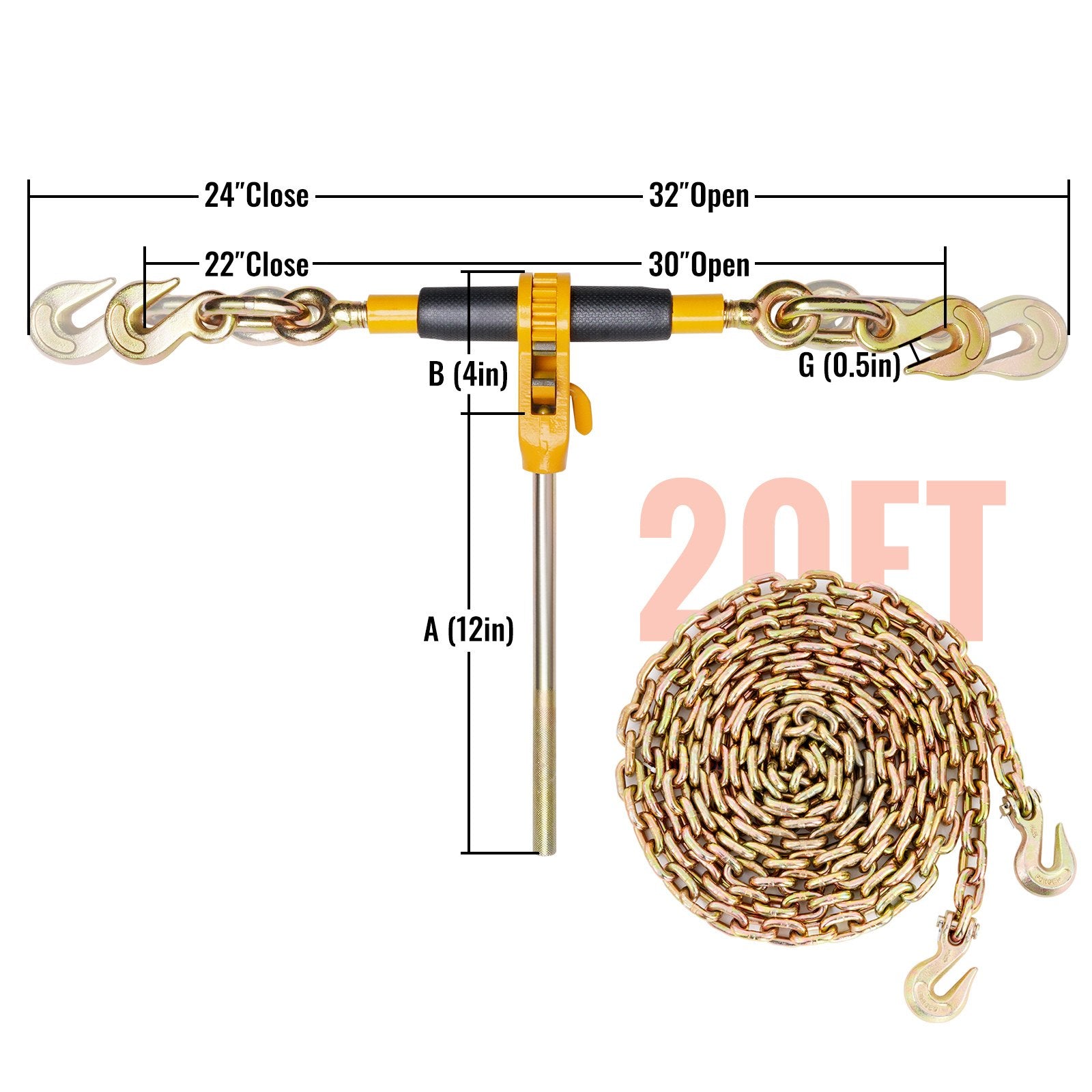 Ratchet Chain Binder, 5/16