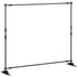 Telescopic Backdrop Banner Stand 8' x 8' Banner Stand Adjustable Step and Repeat Backdrop Banner Stand Retractable Banner Stand with Carrying Bag (8 ft)