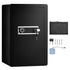 Single Door 3.5 cu.ft Safe Box with Key Lock & Password, Safe Lock Box with Fireproof Bag, Key Rack, LED Light, and 2 Shelves for Money, Documents, Jewelry, and Valuables, Black