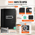 Single Door 3.5 cu.ft Safe Box with Key Lock & Password, Safe Lock Box with Fireproof Bag, Key Rack, LED Light, and 2 Shelves for Money, Documents, Jewelry, and Valuables, Black