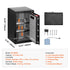 Single Door 3.5 cu.ft Safe Box with Key Lock & Password, Safe Lock Box with Fireproof Bag, Key Rack, LED Light, and 2 Shelves for Money, Documents, Jewelry, and Valuables, Black