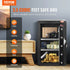Single Door 3.5 cu.ft Safe Box with Key Lock & Password, Safe Lock Box with Fireproof Bag, Key Rack, LED Light, and 2 Shelves for Money, Documents, Jewelry, and Valuables, Black