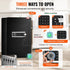 Single Door 3.5 cu.ft Safe Box with Key Lock & Password, Safe Lock Box with Fireproof Bag, Key Rack, LED Light, and 2 Shelves for Money, Documents, Jewelry, and Valuables, Black