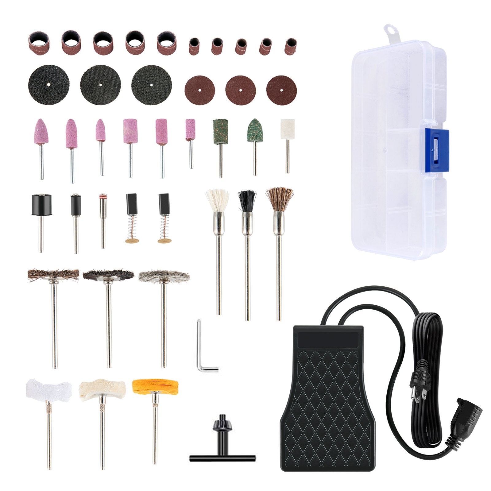 Flex Shaft Grinder Rotary Tool 780W 6.5mm Chuck w/ Foot Pedal 45 Accessory