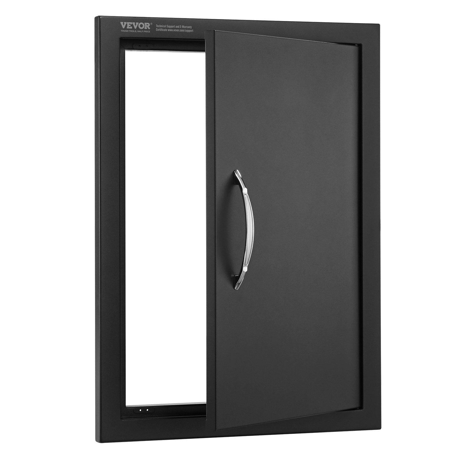 BBQ Access Door, 415x570 mm Single Outdoor Kitchen Door, Cold Plate Flush Mount Door, Wall Vertical Door with Handle, for BBQ Island, Grilling Station, Outside Cabinet