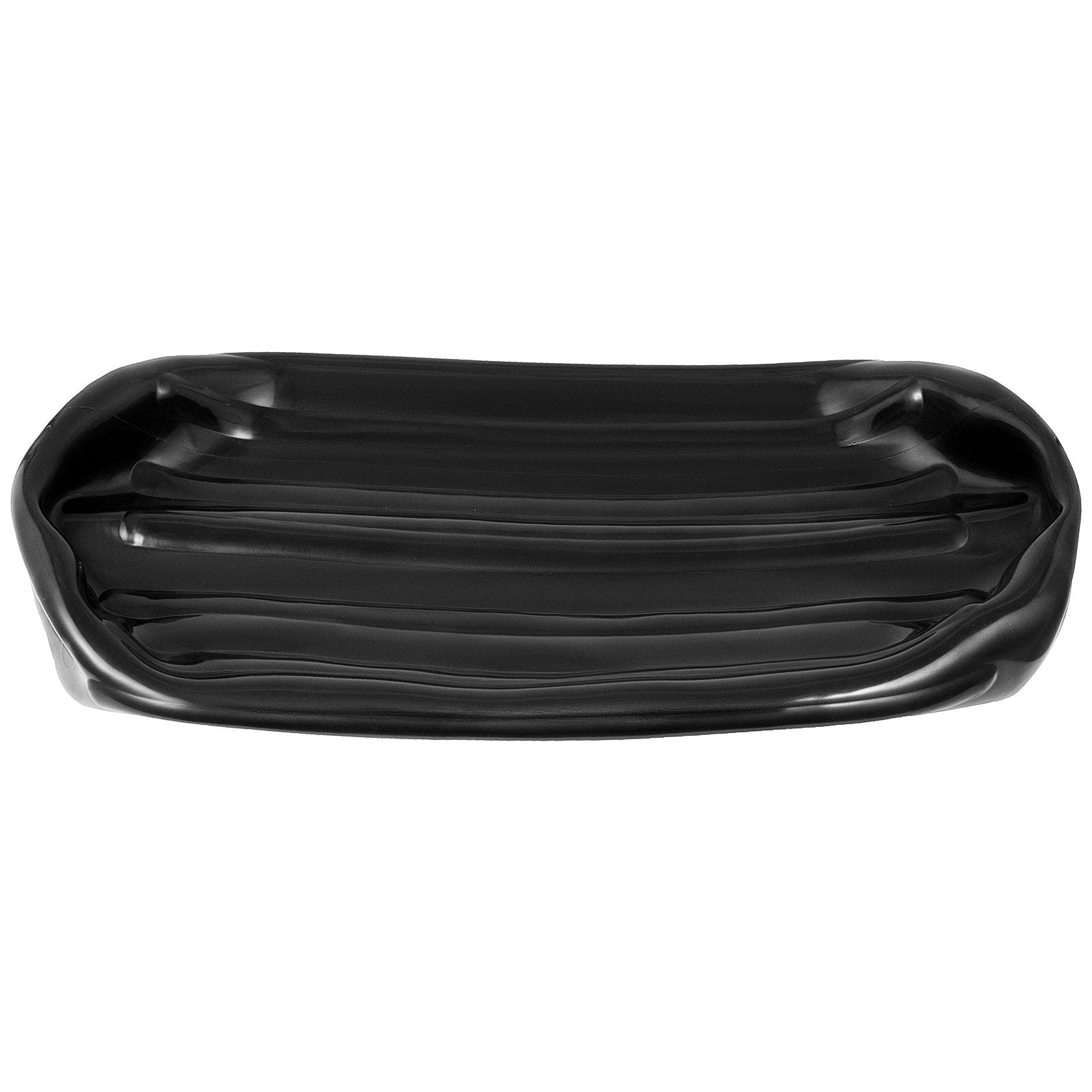 4 Pack 10x28in Boat Fenders Ribbed Vinyl Boat Bumpers with Ropes Black